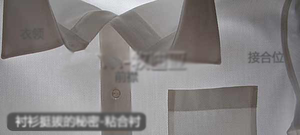 定制襯衫使用內襯拆解圖示