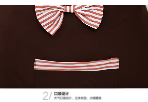 餐廳服務(wù)員工作服定制款式口袋細節(jié)展示圖