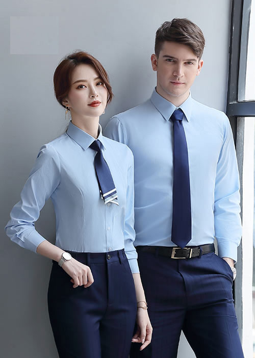 時尚男女款職業(yè)長袖襯衫定做_現(xiàn)貨訂做批發(fā)